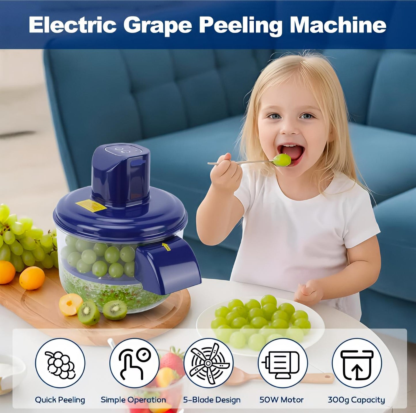 Premium Automatic Electric Fruit & Vegetable Peeler – One Touch Smart Kitchen Tool